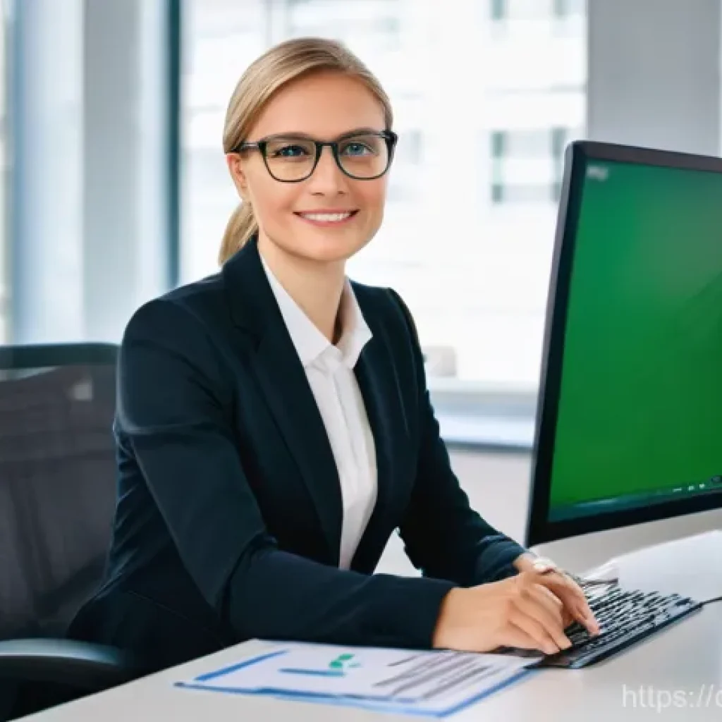 규제 업무에 필요한 엑셀 활용법 - **Prompt:** A mid-career German female compliance officer, dressed in smart business attire, sits co...