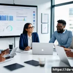 규제 업무에서 흔히 발생하는 문제와 해결 사례 - A modern corporate office scene showing a diverse team of professionals from compliance, legal, qual...
